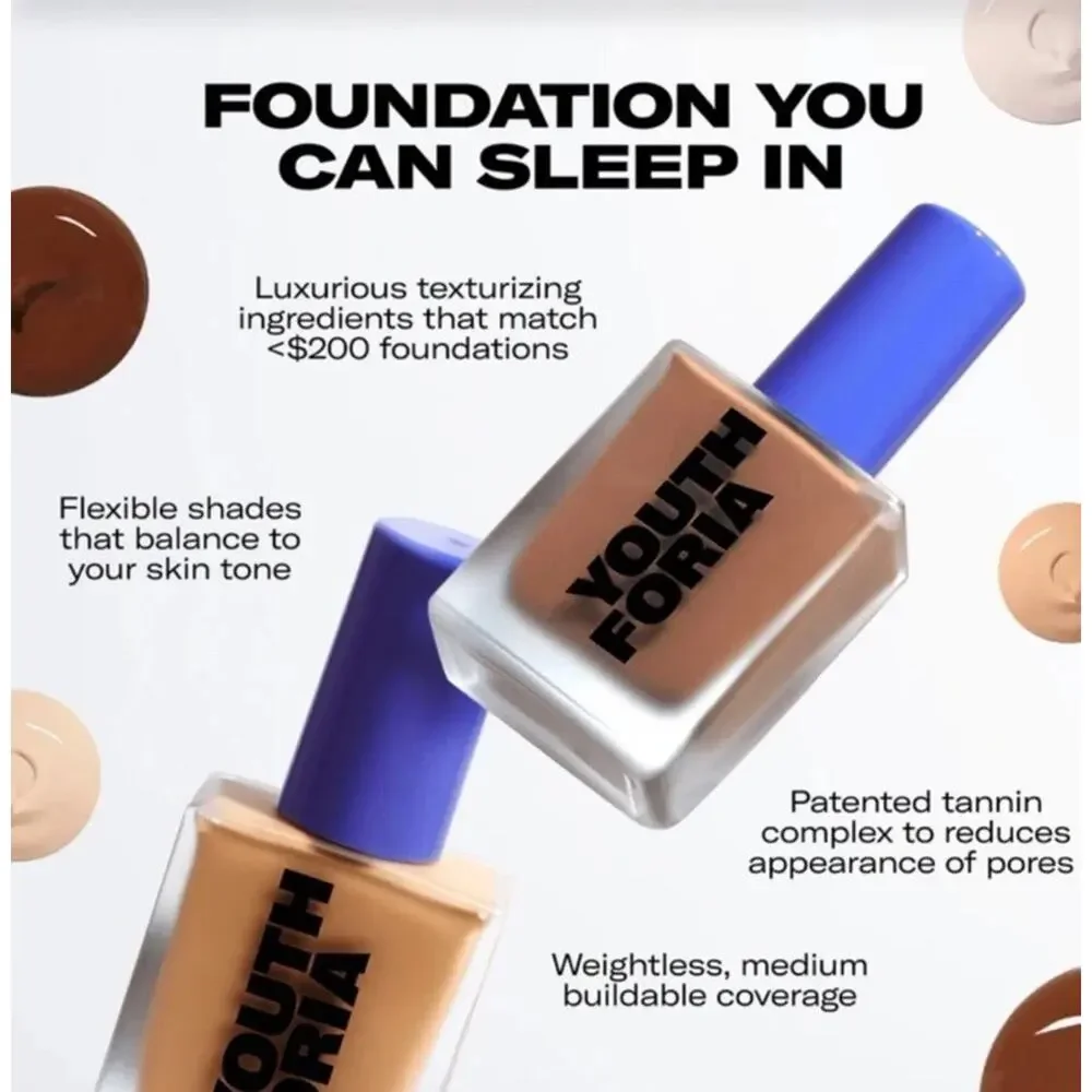 Youthforia Date Night Skin Tint Serum Foundation 110 Fair Neutral Dewy